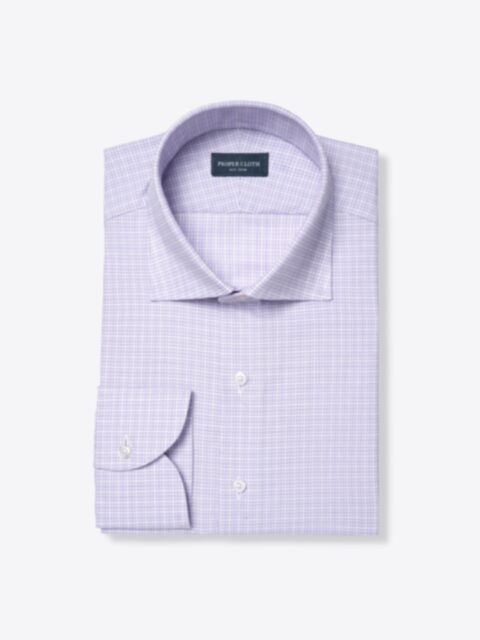 Shop Thomas Mason Wrinkle-Resistant Lavender Small Check