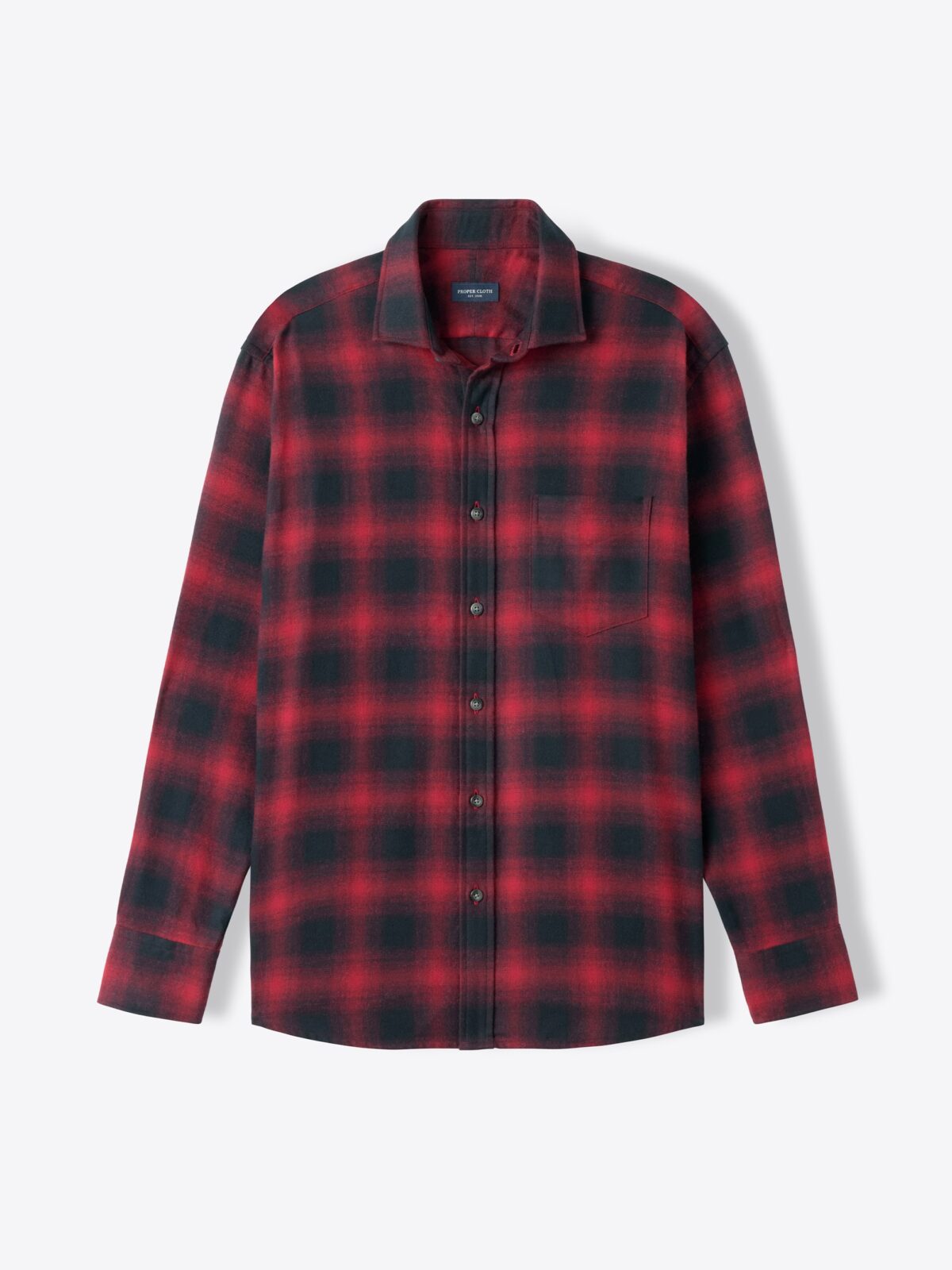 Canclini Scarlet Ombre Plaid Beacon Flannel Shirt