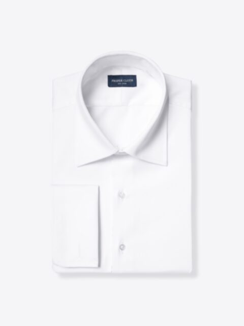 Suggested Item: Lafayette White Twill Semi Spread Collar French Cuff