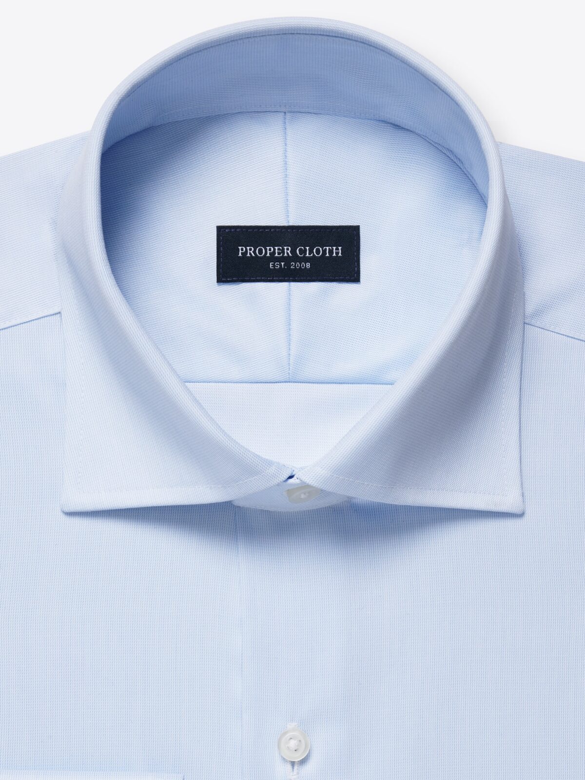 The Greenwich Twill Dress Shirt in Light Blue Micro Stripe