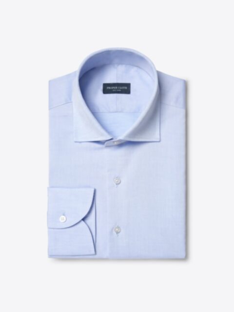 Washed Blue Chambray Linen Dress Shirt Shirt