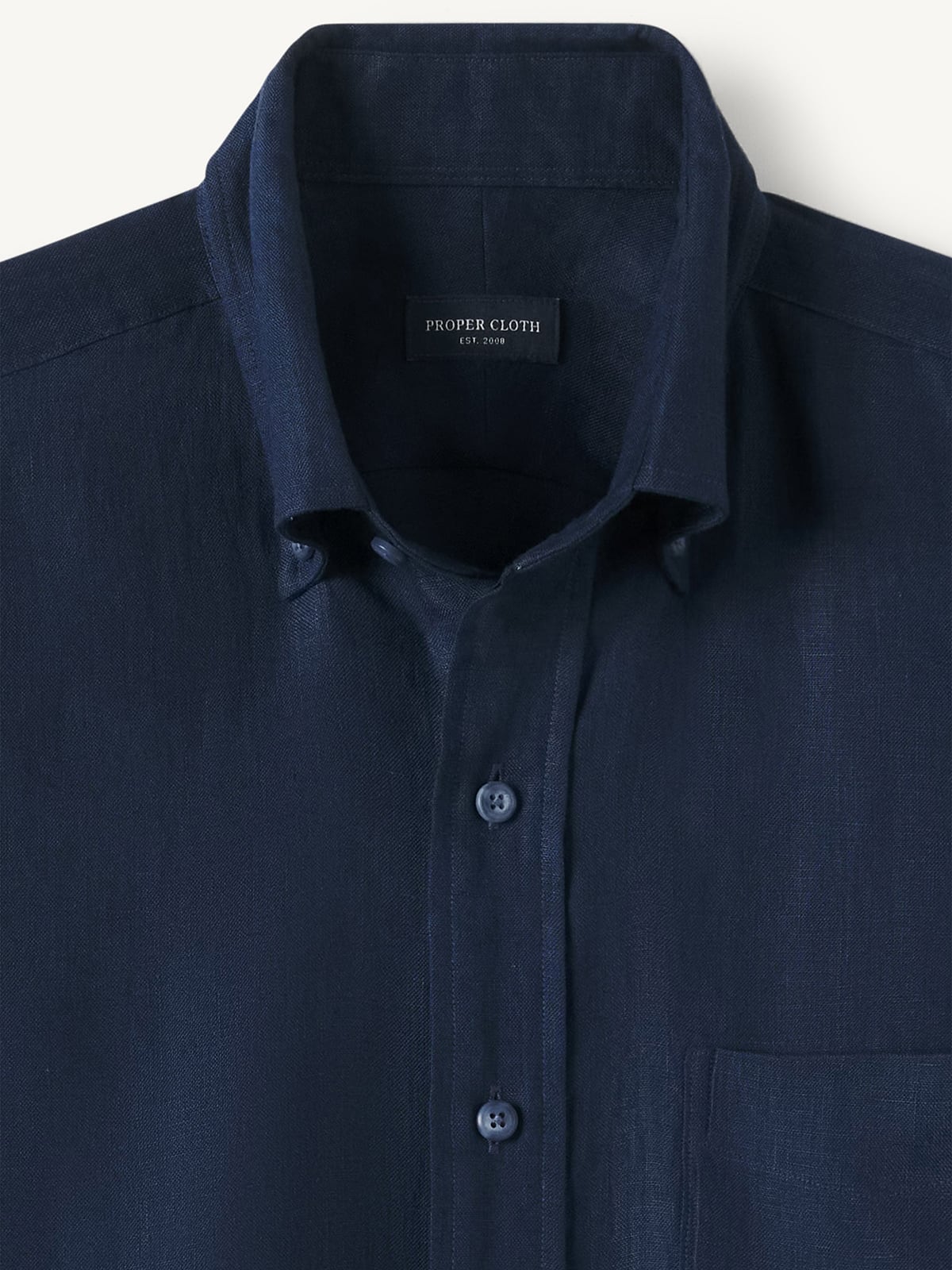 The Irish Linen Button Down in Navy