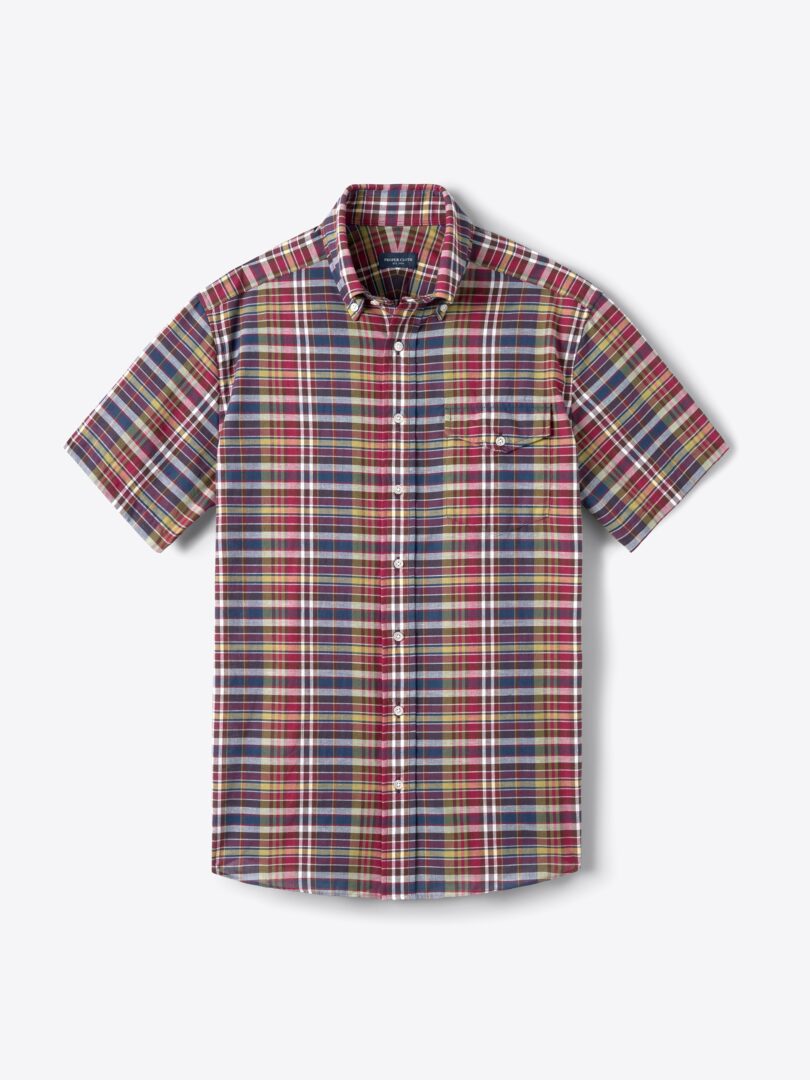 Navy Berry and Yellow Indian Madras 