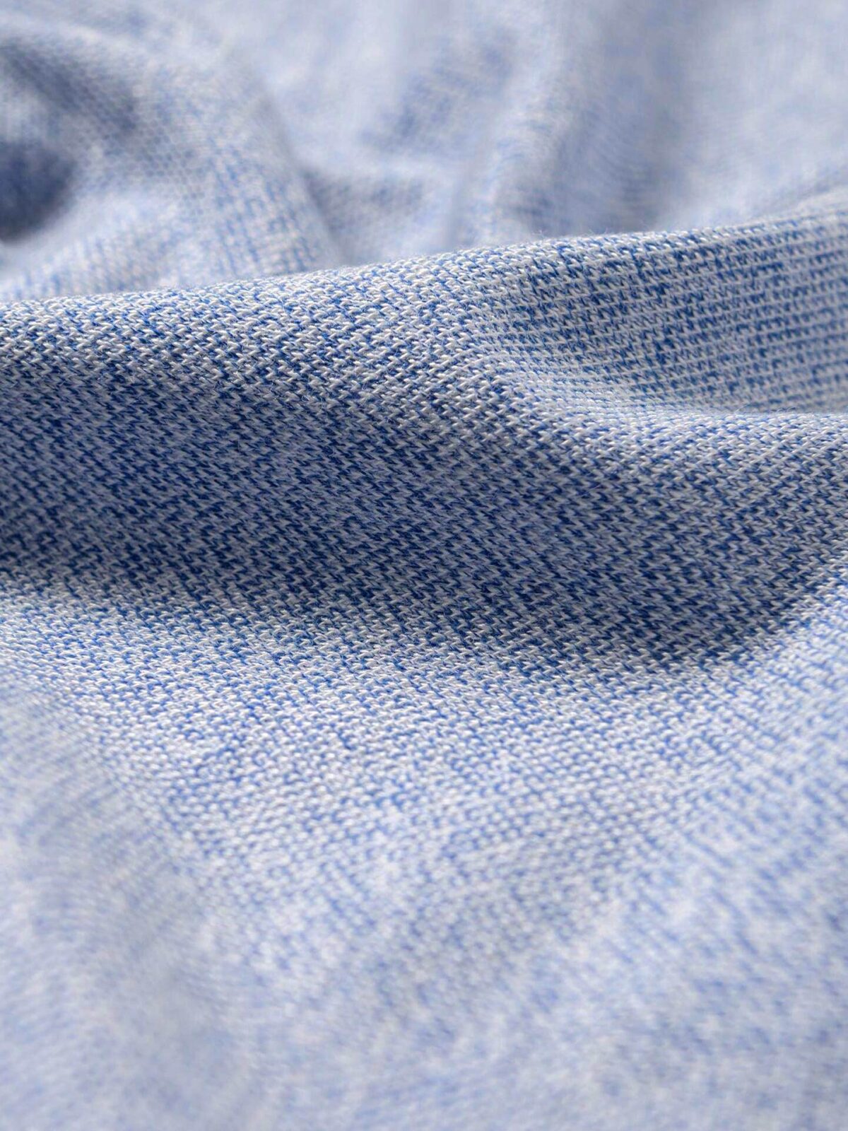 Carmel Blue Melange Tencel and Cotton Proper Knit Pique by Cloth Shirts