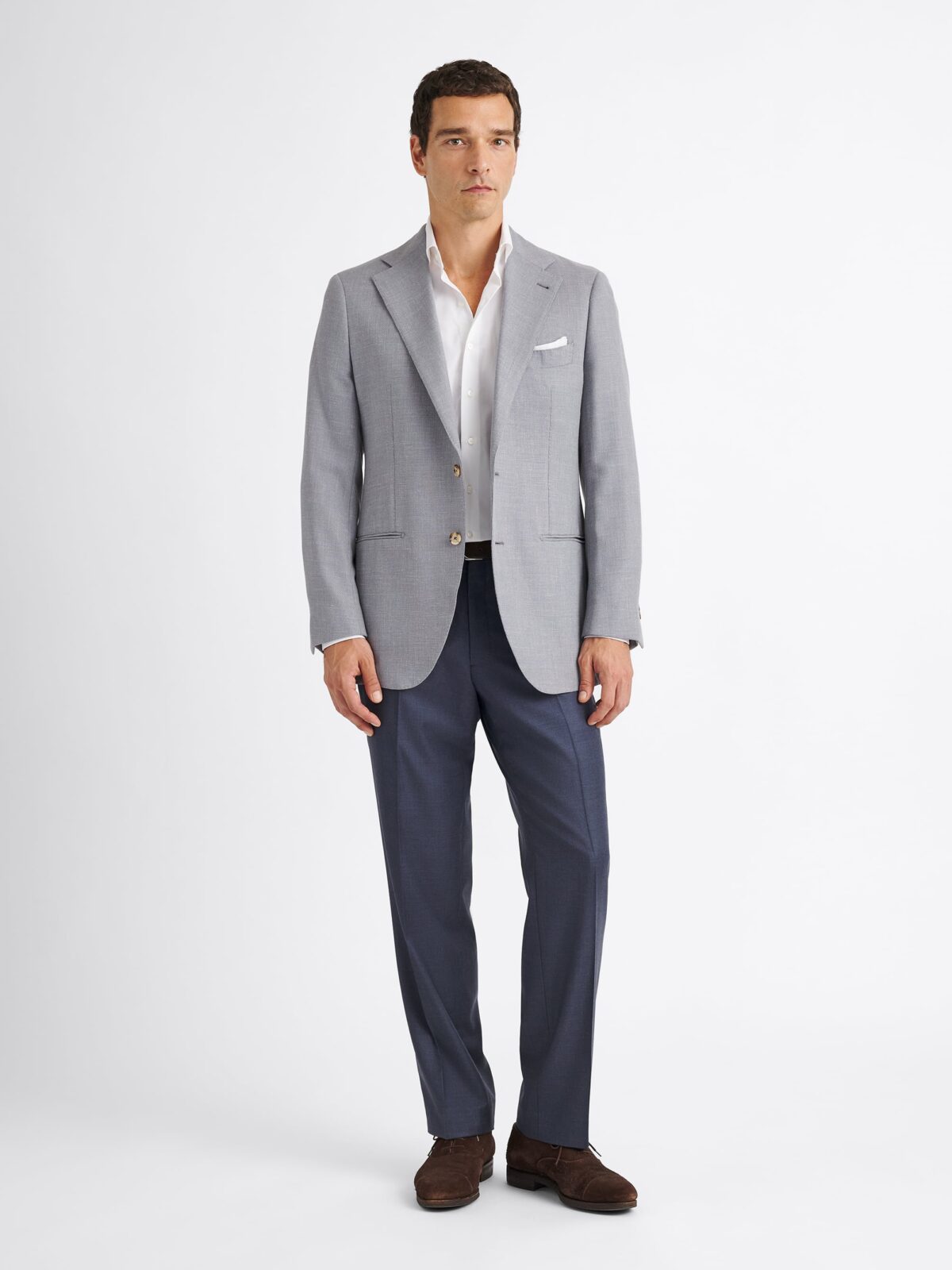 The Thomas Mason Luxury Broadcloth Shirt in White