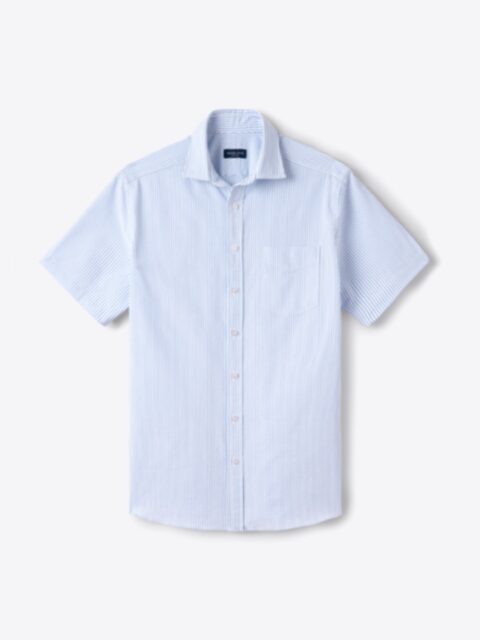 Shop Portuguese Blue Stripe Seersucker