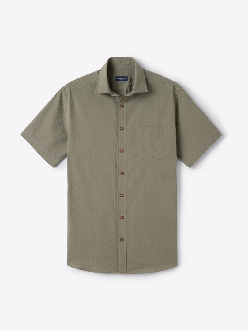 Portuguese Fatigue Green Seersucker 