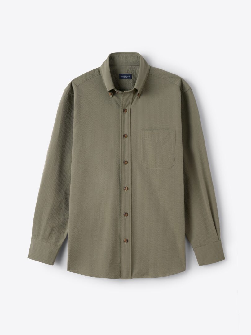 Portuguese Fatigue Green Seersucker 