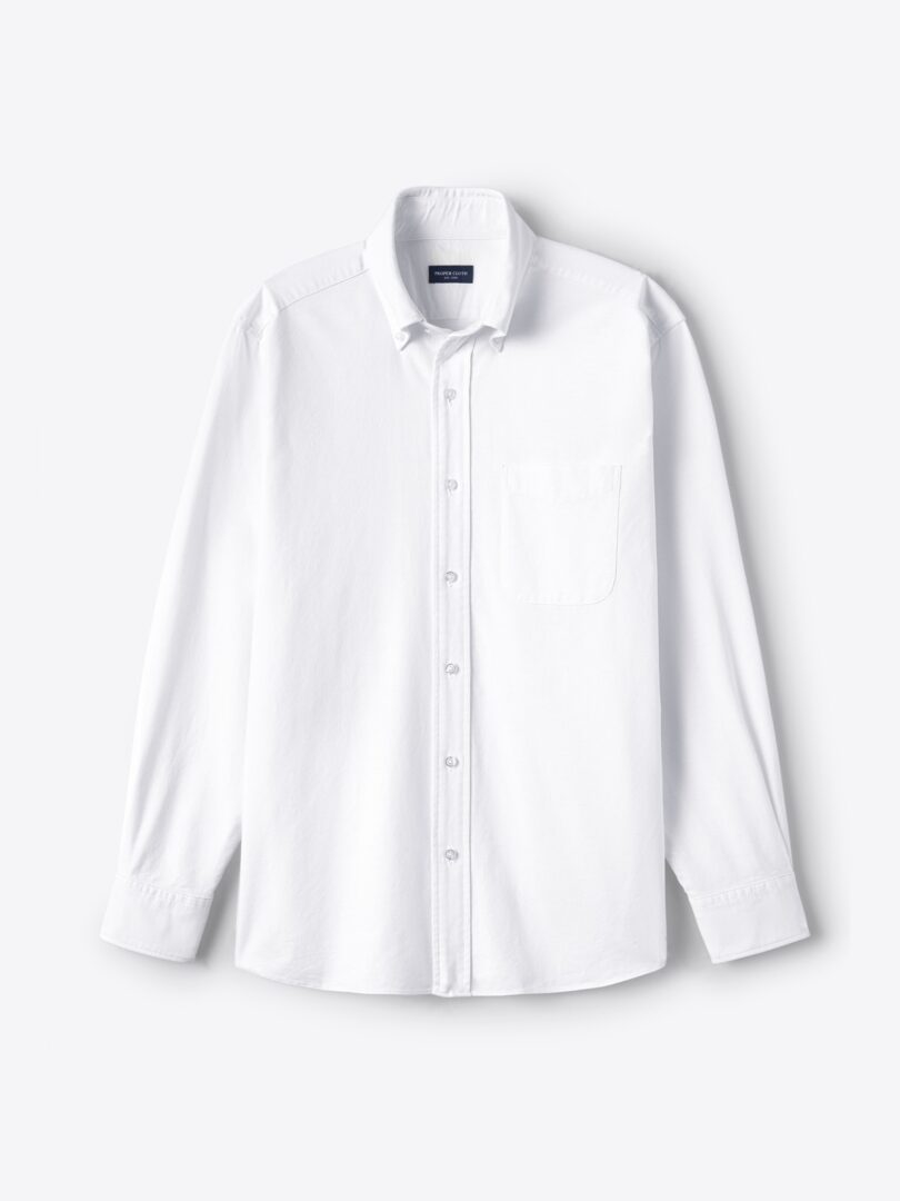 Washed White Lightweight Oxford Shirts by Proper Cloth