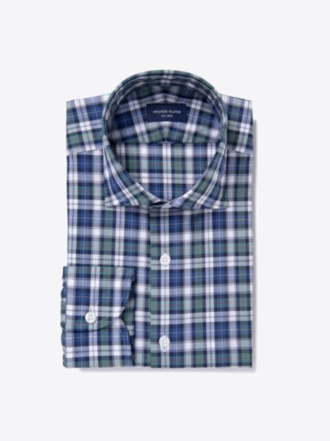 Shop Vincent Sage and Blue Plaid