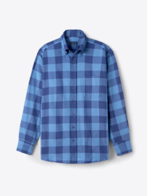 Shop Mesa Indigo Cotton Linen Tonal Gingham