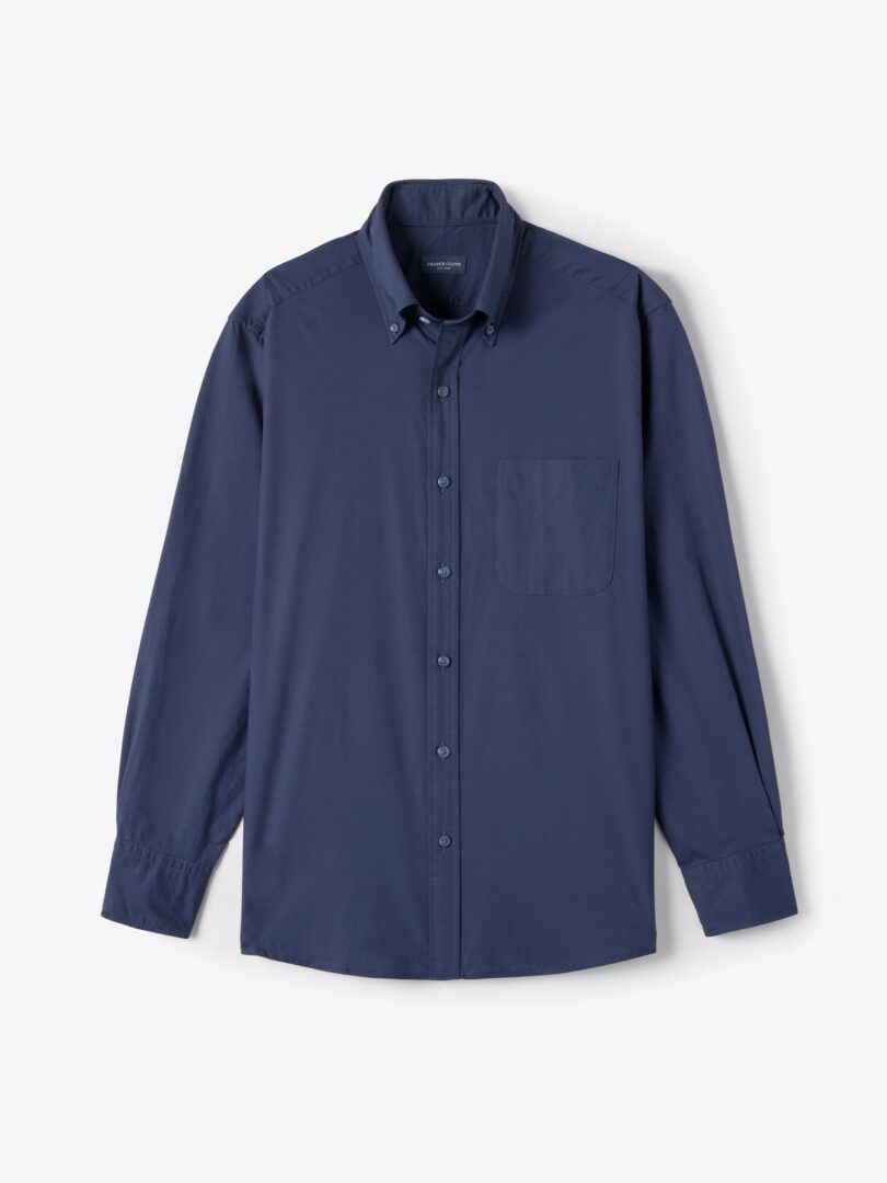 Troy Navy Washed Poplin 