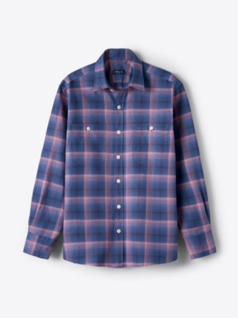 Shop Sedona Navy and Rose Ombre Plaid
