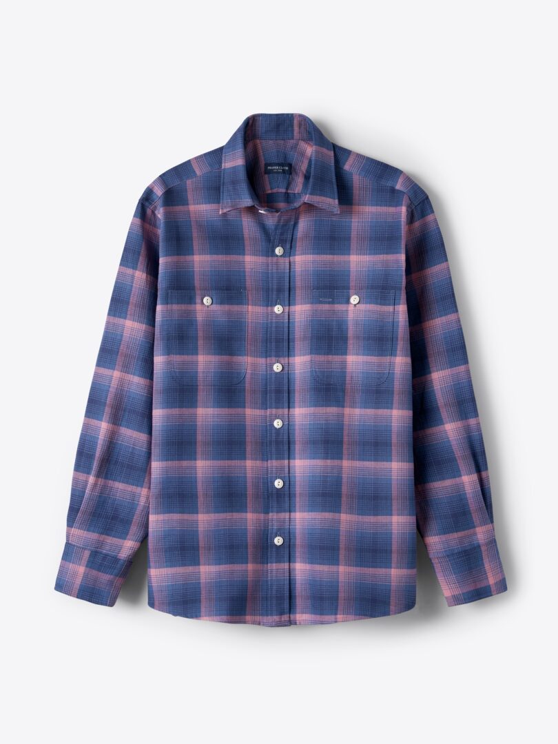Sedona Navy and Rose Ombre Plaid 
