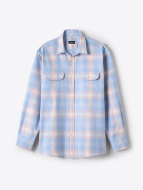 Suggested Item: Light Blue and Faded Rose Ombre California Plaid