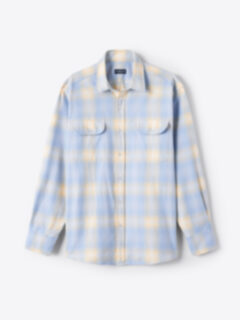 Light Blue and Lemon Ombre California Plaid Shirt by Proper