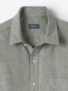 はなTodayful Boyfriend Linen Sage 36 The Washed Linen Shirt in Sage