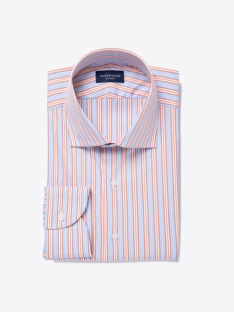 Shop Canclini Stretch Blue and Orange Wide Stripe