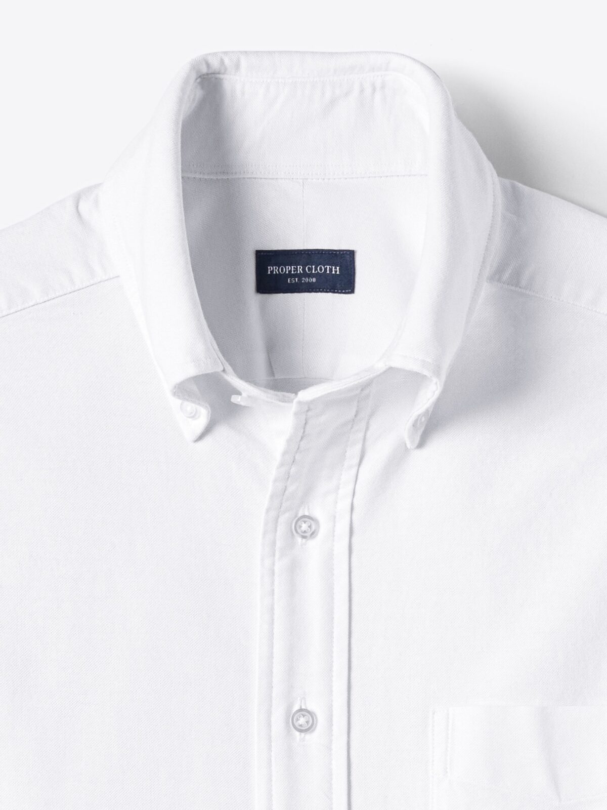 Washed White Lightweight Oxford Shirt by Proper Cloth Washed White Lightweight Oxford Shirt by Proper Cloth
