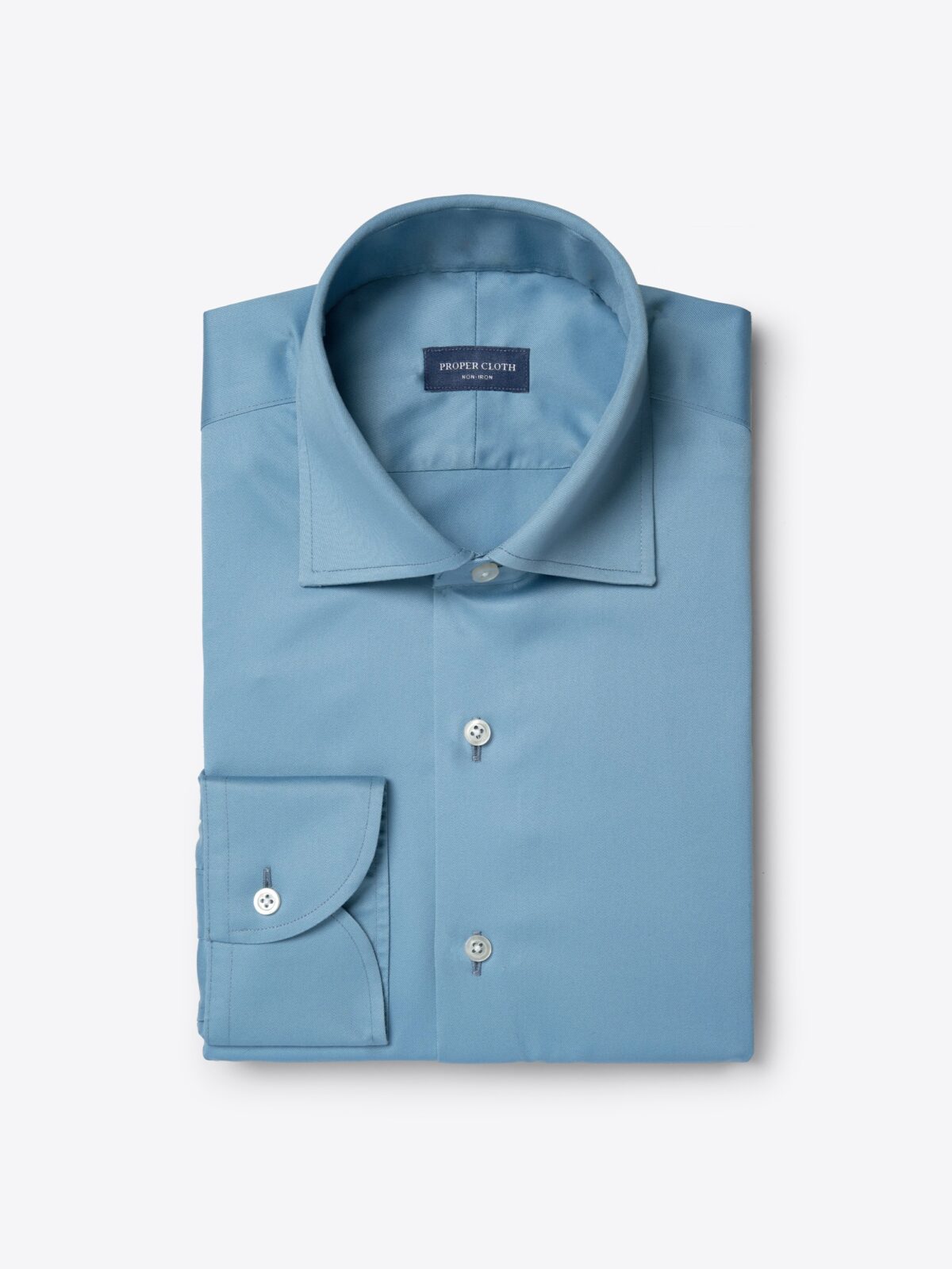 Non-Iron Atlantic Blue Twill Shirt by Proper Cloth