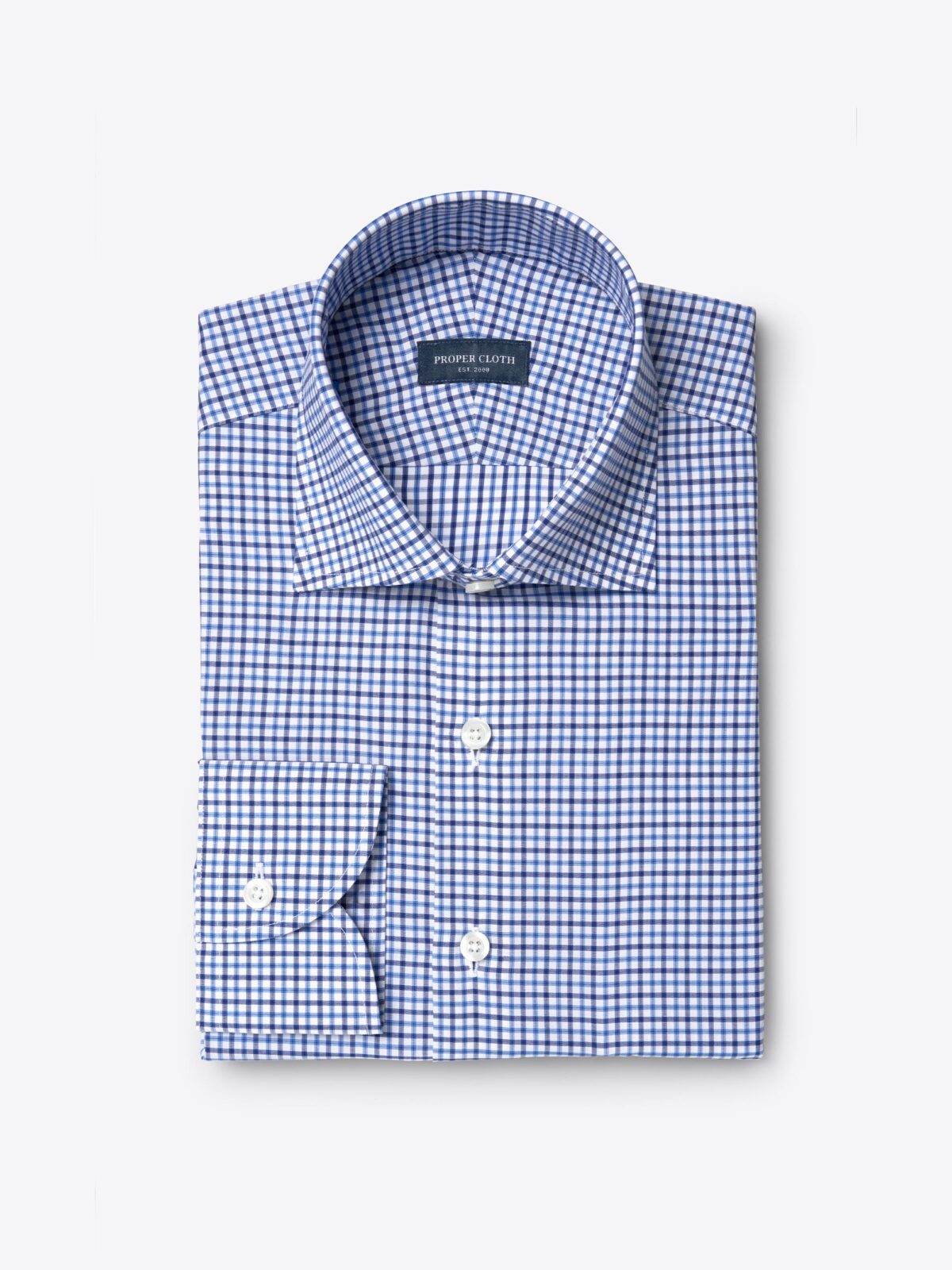 William Blue Tattersall Shirt by Proper Cloth