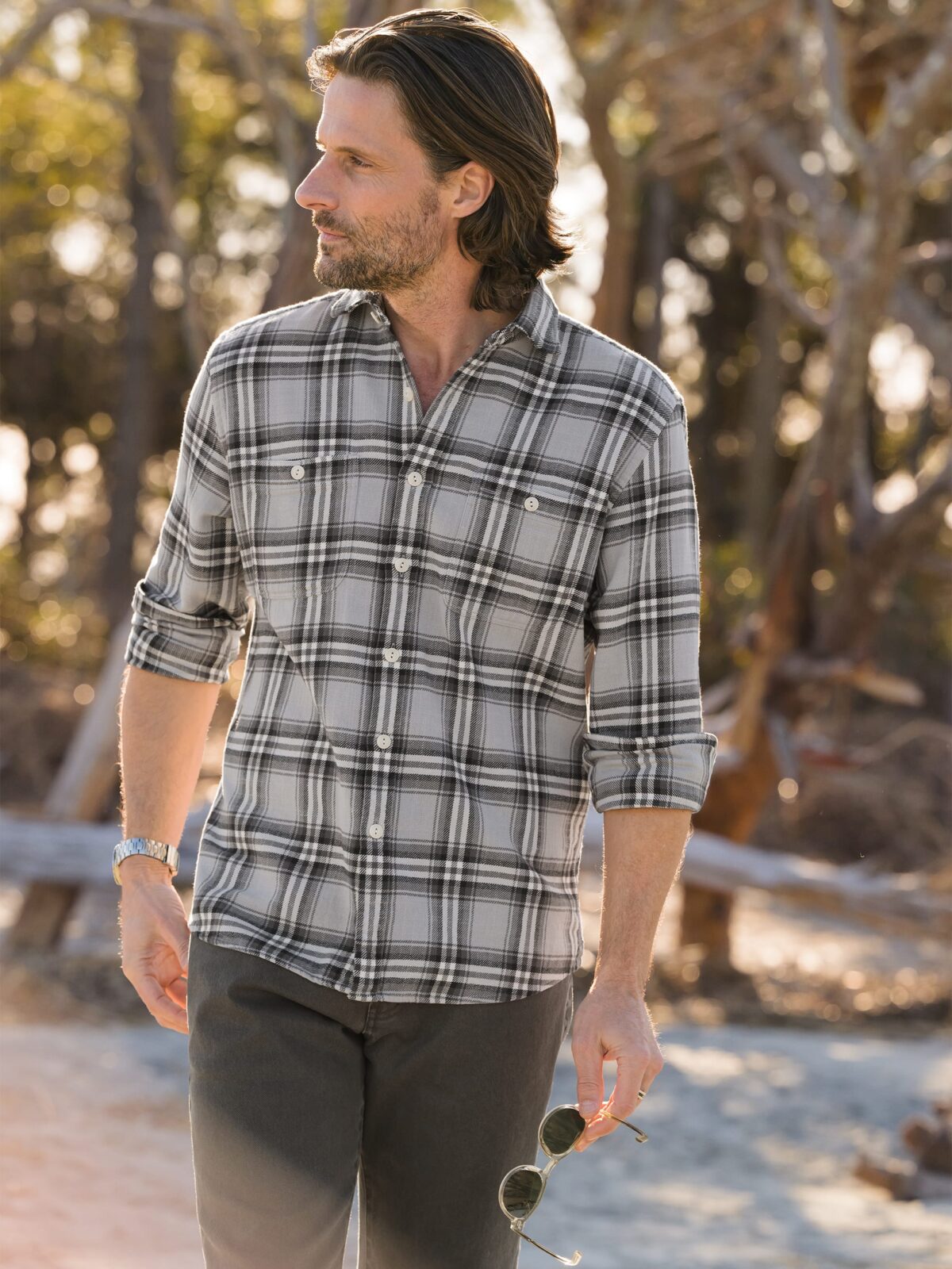 Jackson Grey Country Plaid Shirt by Proper Cloth