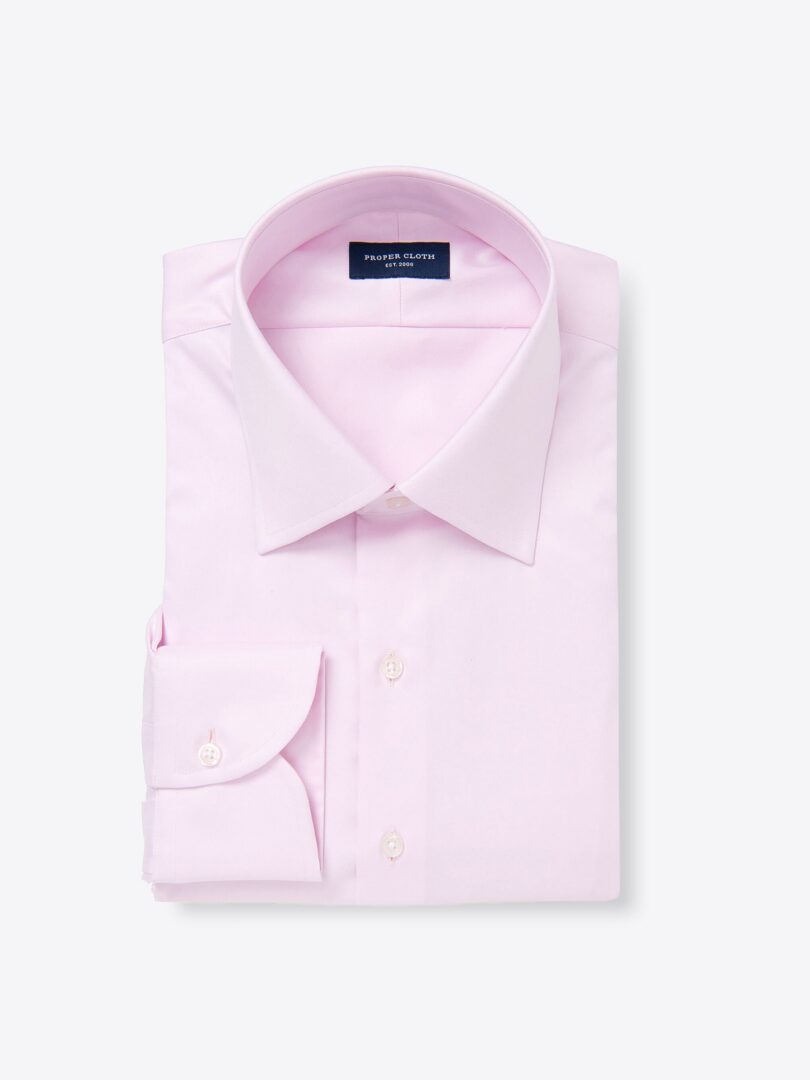 Hudson Wrinkle-Resistant Pink Twill Tailor Made Shirt 