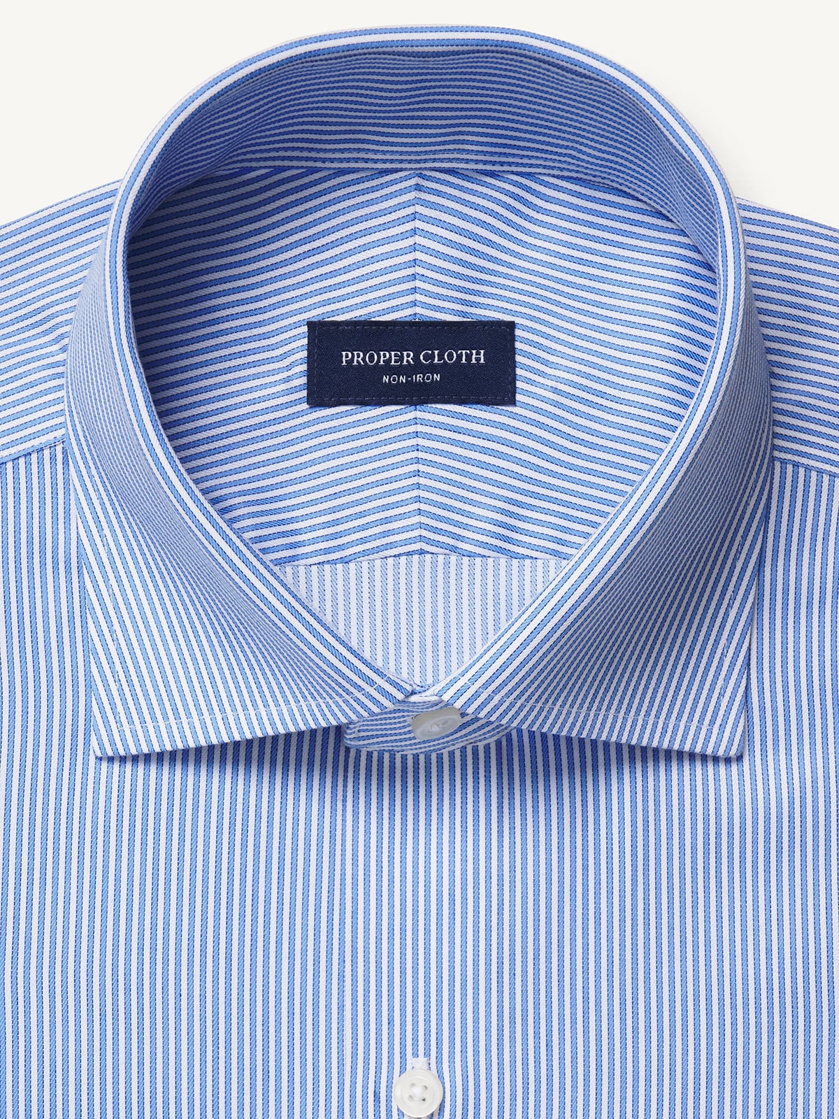 Non-Iron Blue Border Stripe Shirt Non-Iron Blue Border Stripe Shirt