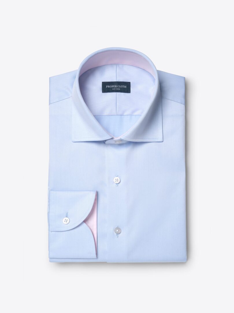 Mayfair Wrinkle-Resistant Light Blue Twill 