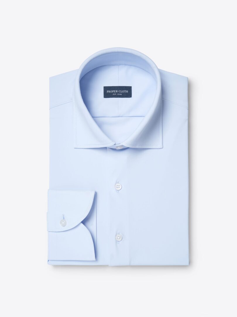 Italian Light Blue Performance Blend Dress Shirt Product Image