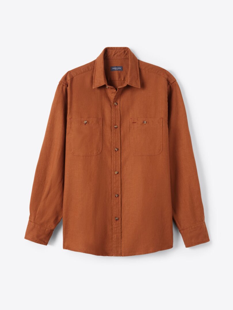 Rust Brushed Linen 