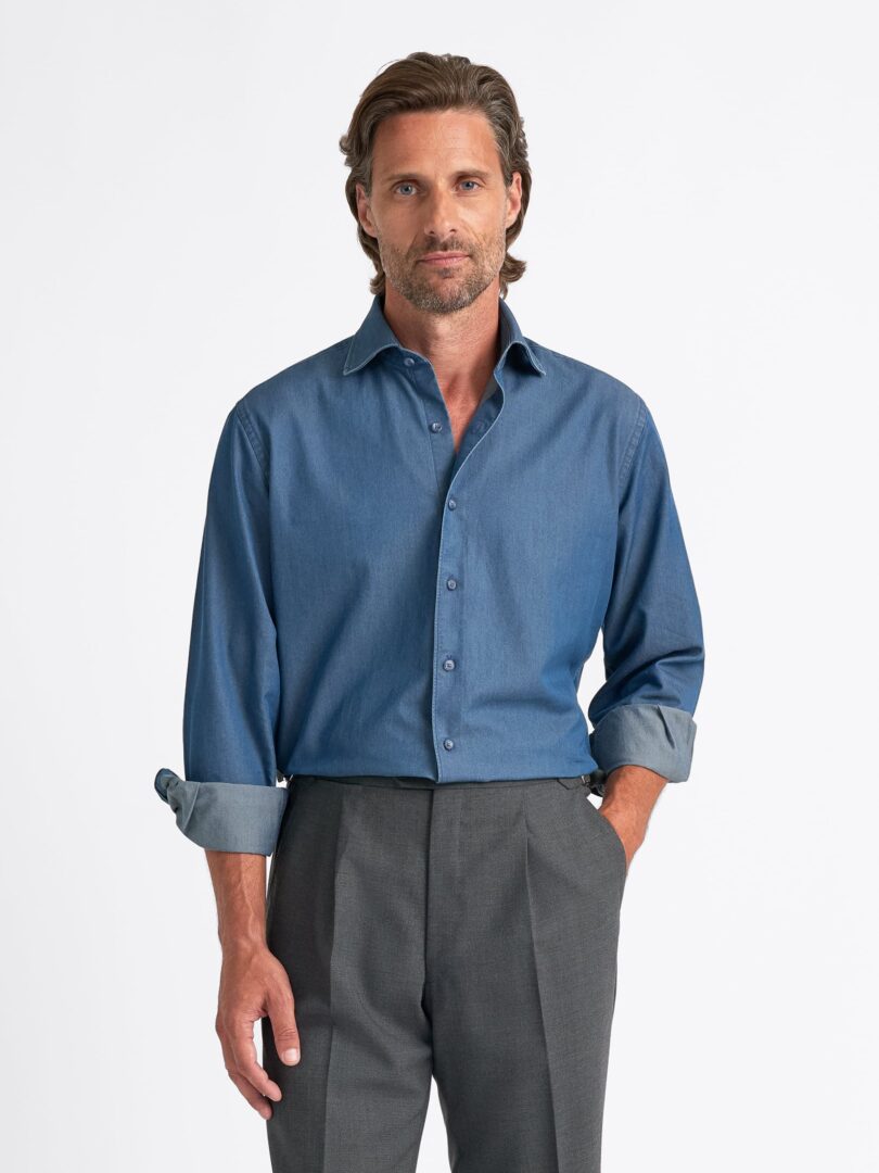 Albiate Washed Dark Slate Blue Denim Thumb Detail