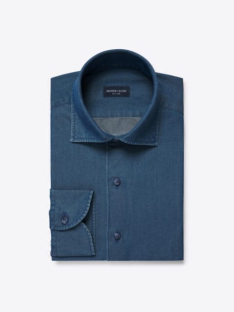 Shop Albiate Washed Dark Slate Blue Denim