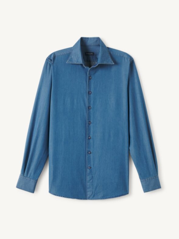 Thumb Photo of Albiate Washed Slate Denim Dress Shirt