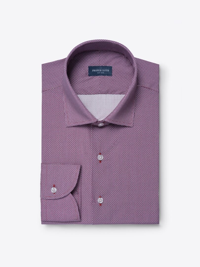Albiate Burgundy and Pink Micro Print 