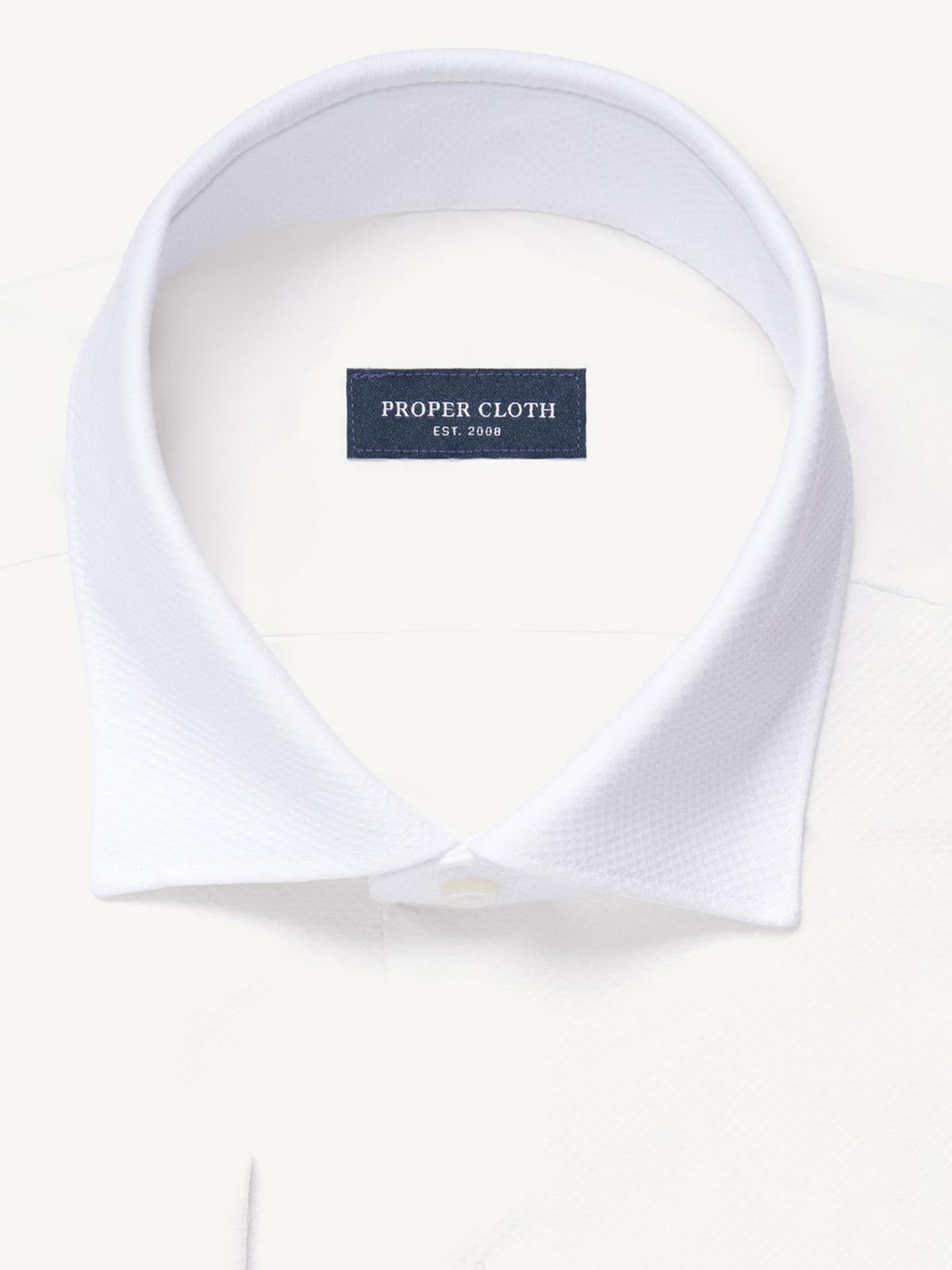 pique formal dress shirt White Pique Print Dress Shirt 15.5 34/35