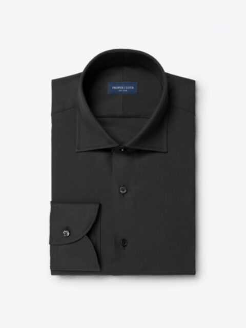 Albini White Stretch Poplin Shirt by Proper Cloth