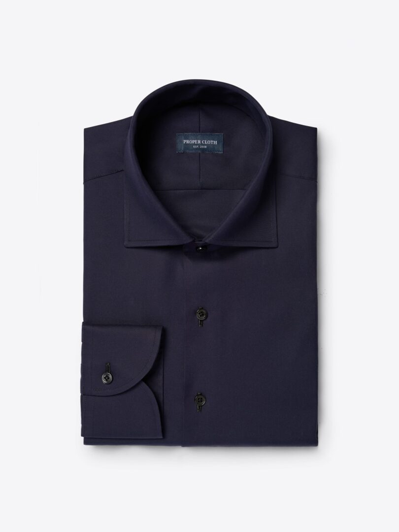 Thomas Mason Navy Wrinkle-Resistant Twill 