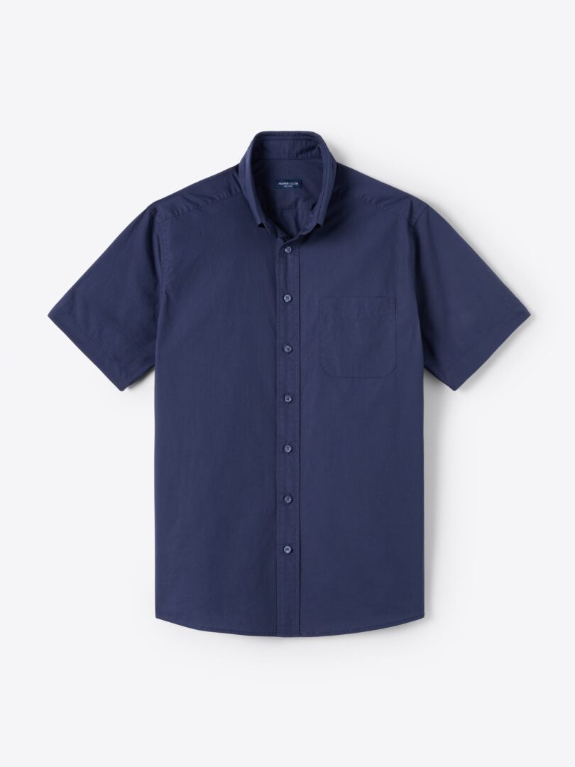 Troy Navy Washed Poplin 