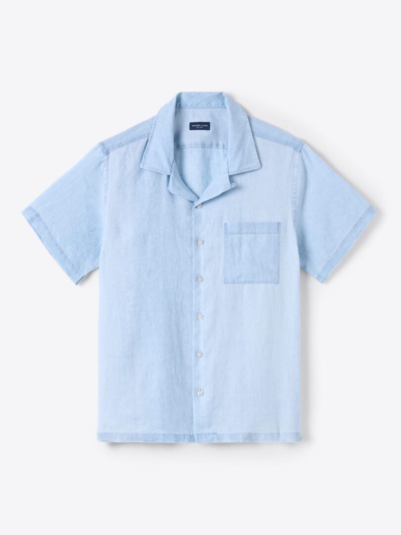 Japanese Washed Indigo Linen 
