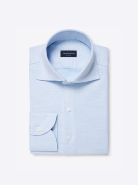 Shop Amalfi Light Blue Stretch Pique