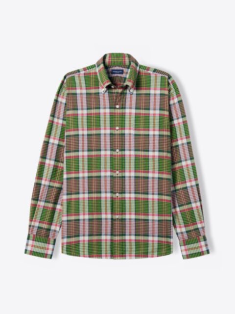 Shop Green White and Gold Indian Madras