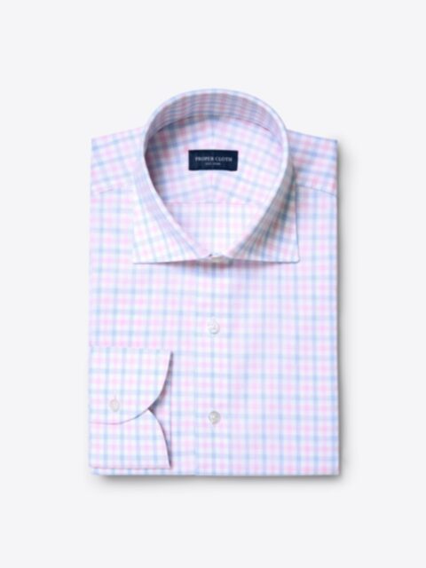 Shop Irving Blue and Pink End on End Check