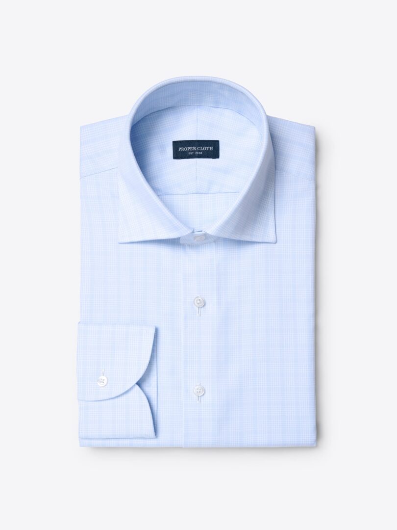 Thumb Photo of Thomas Mason Wrinkle-Resistant Light Blue Multi Check