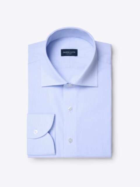 Shop Light Blue Wrinkle-Resistant 100s Pinstripe