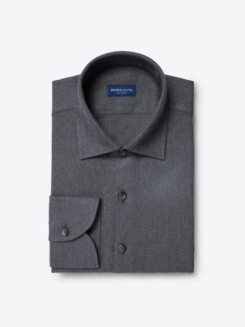 Shop Ludlow Charcoal Melange Brushed Twill