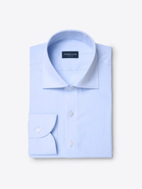 Shop Light Blue Wrinkle-Resistant 100s Broadcloth