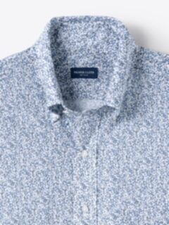 ★★ ★★ Regula fit poplin floral shirt T12F0W The Washed Poplin Sport Shirt in Blue Floral