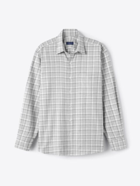 Shop Malibu Grey Tencel and Cotton 4 Way Stretch Plaid
