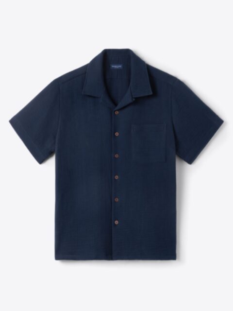 Shop Japanese Navy Multi Layer Gauze
